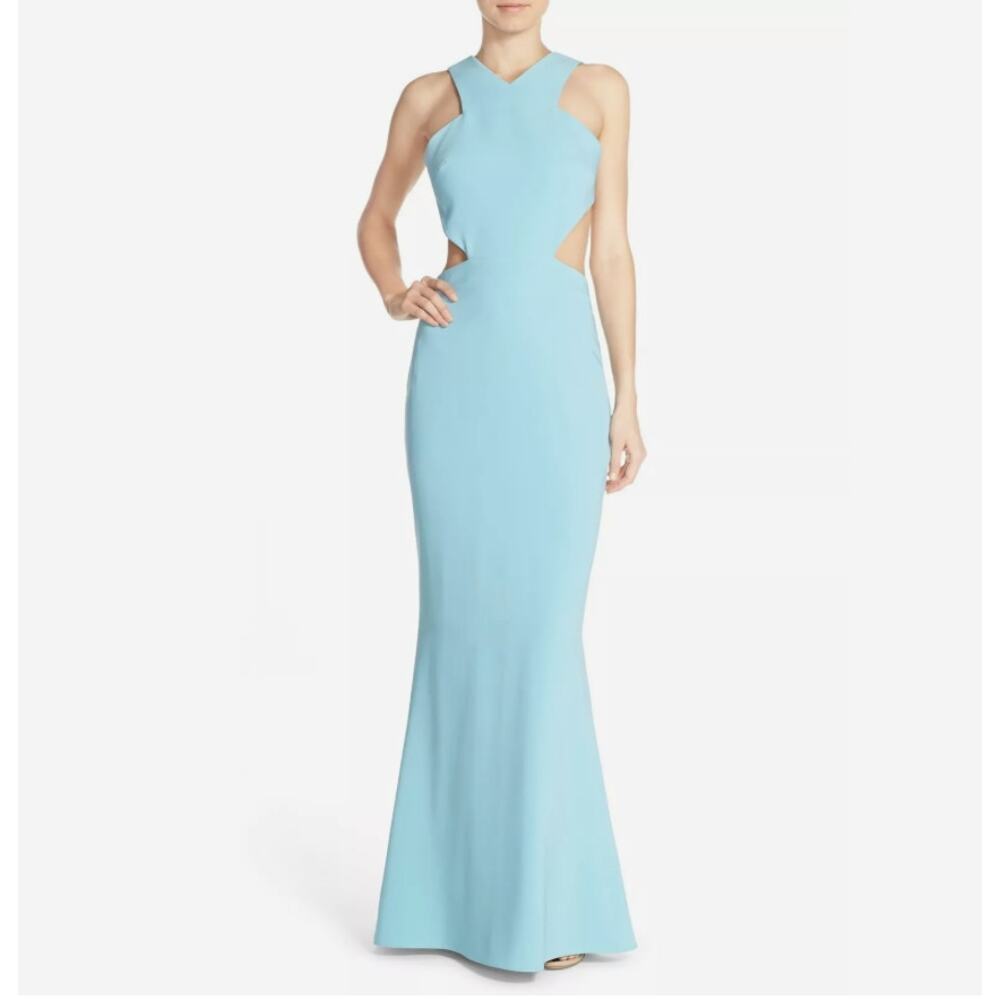Maria Bianca Nero Aqua Backless Stretch Cutout Mermaid Dress Size 4